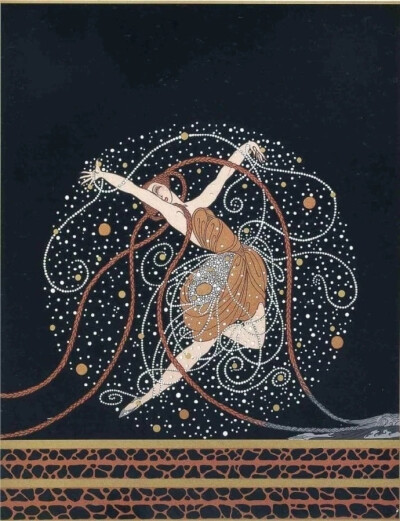 俄裔法籍插画艺术家 Erte（Romain de Tirtoff, 1892—1990）是20世纪最具代表性的插画艺术家之一。他的作品不仅在艺术史上留下了深刻的印记，而且对时装、电影和舞台艺术等领域产生了广泛的影响。Erte的画风以其华丽…