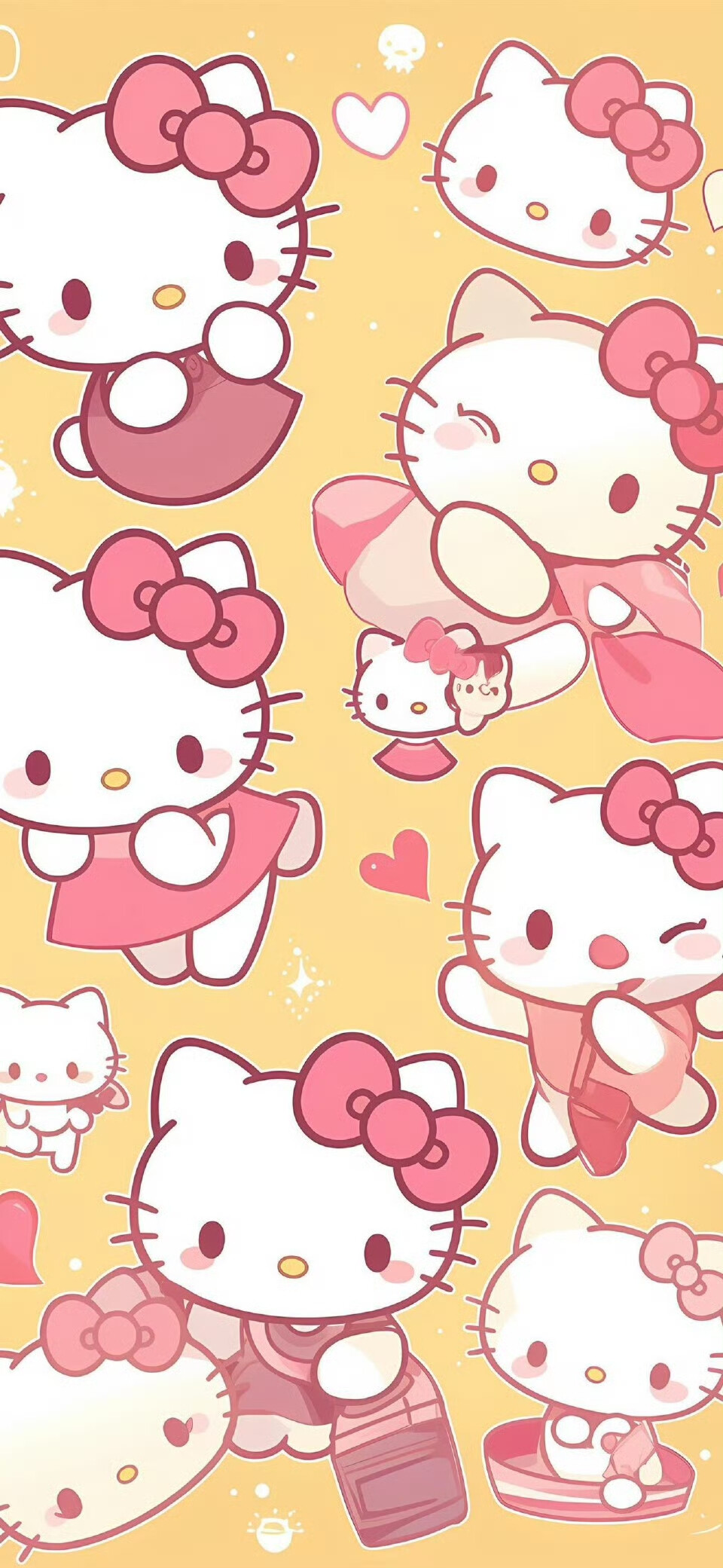 来源@壁纸精选HD
可爱HelloKitty卡通平铺壁纸 ​