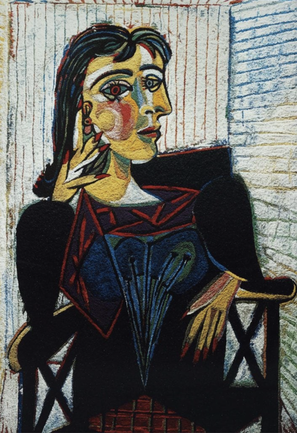 维克·穆尼斯 (Vik Muniz)，《朵拉·玛尔 (Dora Maar)，毕加索版》(After Picasso ) (2007)，出自“颜料画”。估价：50,000-70,000 美元。