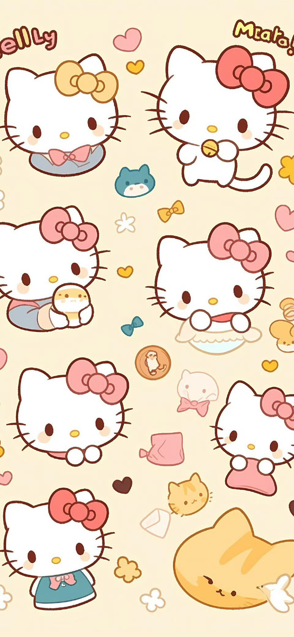 来源@壁纸精选HD
可爱HelloKitty卡通平铺壁纸 ​