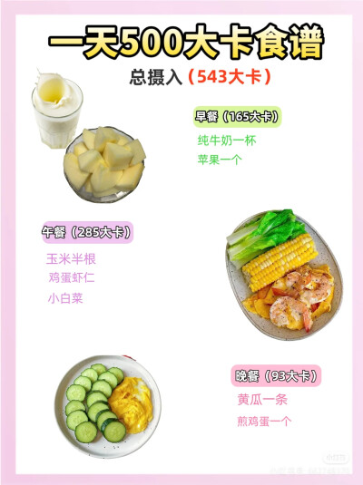 五天500大卡食谱