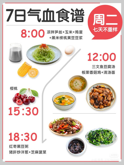 七天养气血食谱