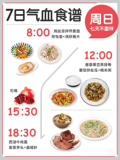 七天养气血食谱