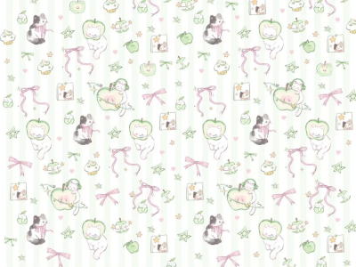 青苹果小猫壁纸