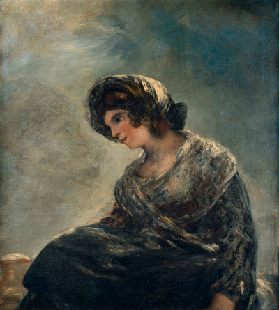 《波尔多挤奶女工》
74 x 68 cm，1825-1827年
