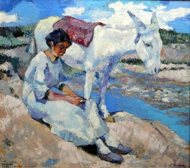 费尔南多·费德 (Fernando Fader，1882-1935年)，是一位阿根廷画家。1900年，他搬到慕尼黑，在当地一所职业学校就读。这次培训让他得以进入著名的慕尼黑美术学院，在那里他得到了欧洲巴比松自然主义学派著名人物海因里希·冯·祖格尔(Heinrich von Zügel)的指导。