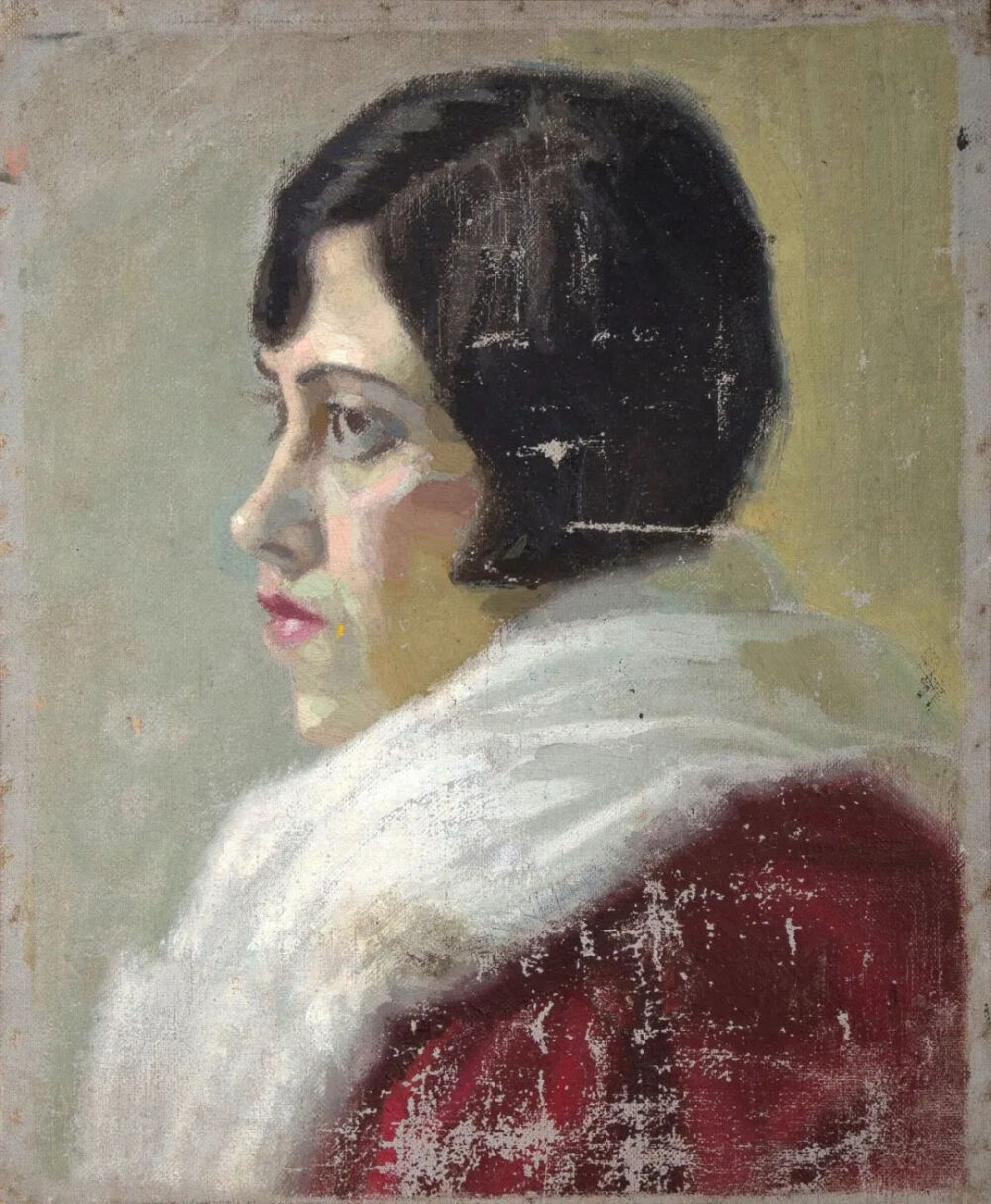 Cabeza de mujer
año 1928  Óleo/ Lienzo
43 x 36 cm
