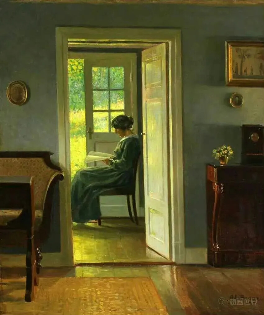 卡尔·哈拉尔·阿尔弗雷德·布罗格（Karl Harald Alfred Broge，1870-1955）是丹麦画家，出生于1870年的哥本哈根。他擅长捕捉光影的变化，将日常生活中的平凡场景描绘得充满诗意。