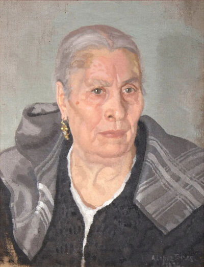 La abuela Juana《祖母Juanna》
año 1934  Óleo/ Lienzo
46 x 36 cm
