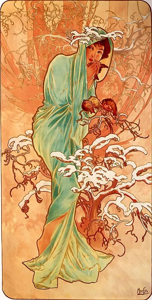 插画大师 阿尔丰斯·穆夏（Alphonse Maria Mucha） 装饰插画作品
