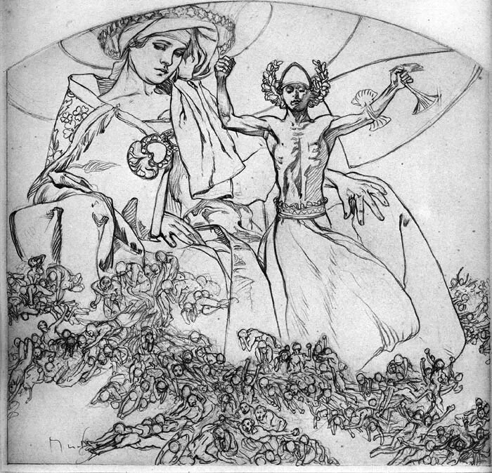 穆夏大神手稿 Alphonse Maria Mucha (1860—1939)
