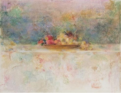 <Bodegon de frutas>
混合媒介，51 x 61 cm，1999
