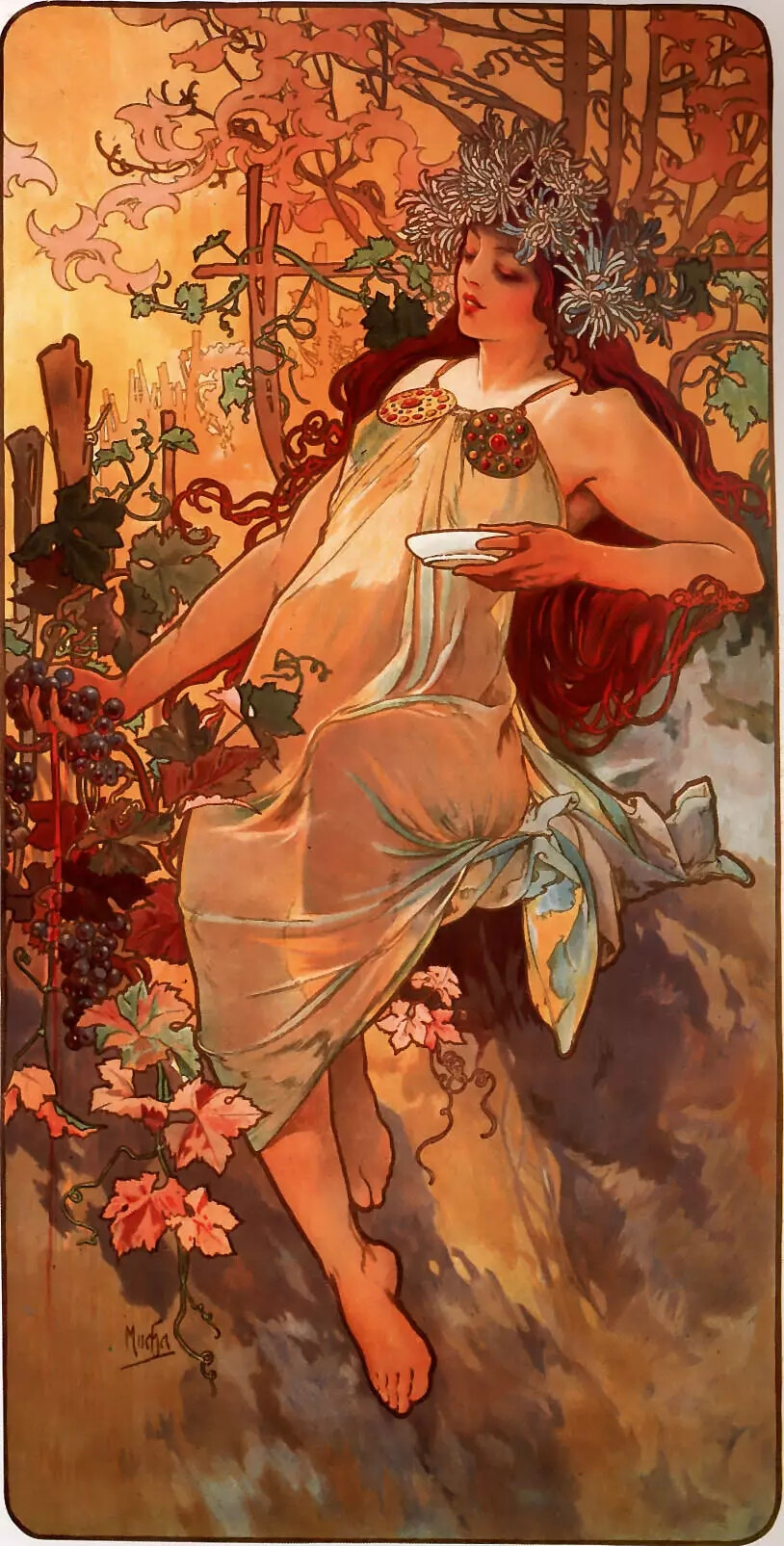 插画大师 阿尔丰斯·穆夏（Alphonse Maria Mucha） 装饰插画作品
