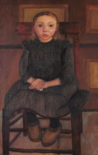 Paula Modersohn-Becker：Child of a farmer from Worpswede sitting on a chair
1905年
