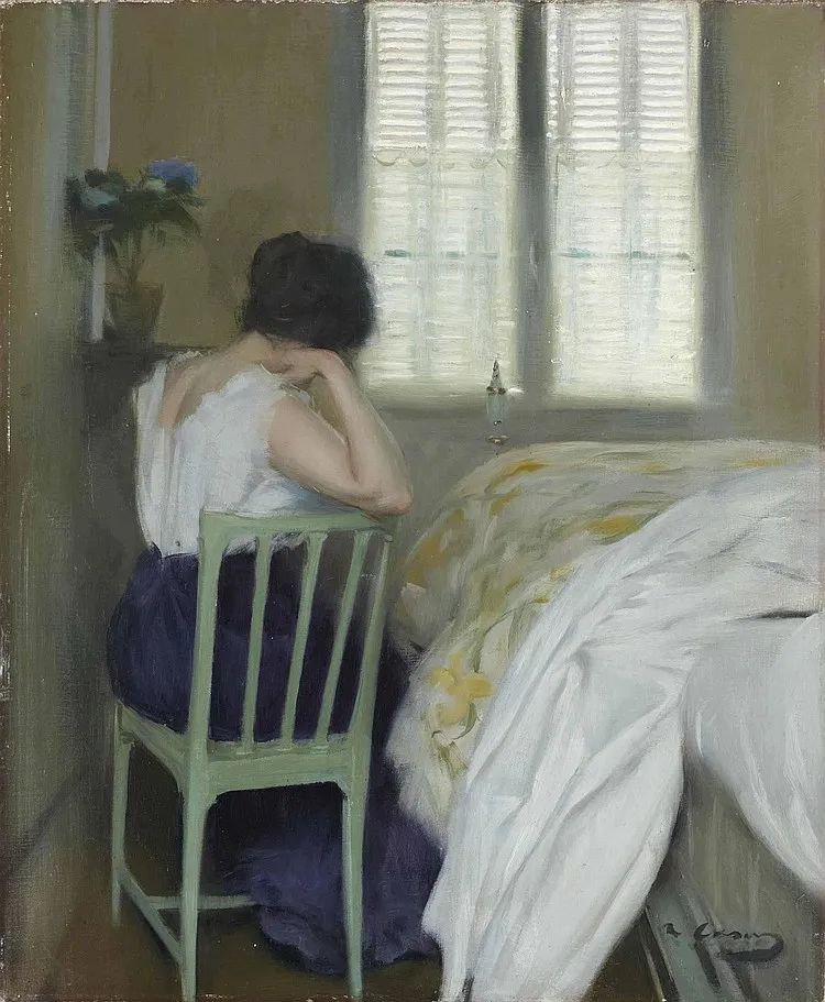 Ramon Casas i Carbó：悲伤的时刻，约 1900 年