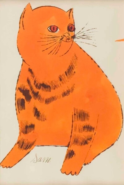 “长着人脸”的猫 | 画家 Andy Warhol 
