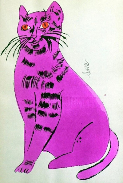 “长着人脸”的猫 | 画家 Andy Warhol 
