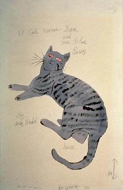 “长着人脸”的猫 | 画家 Andy Warhol 
