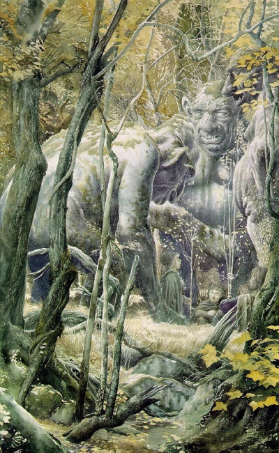 插画大师 艾伦·李（Alan Lee） 画中的《指环王》世界，这些都是手绘画！
