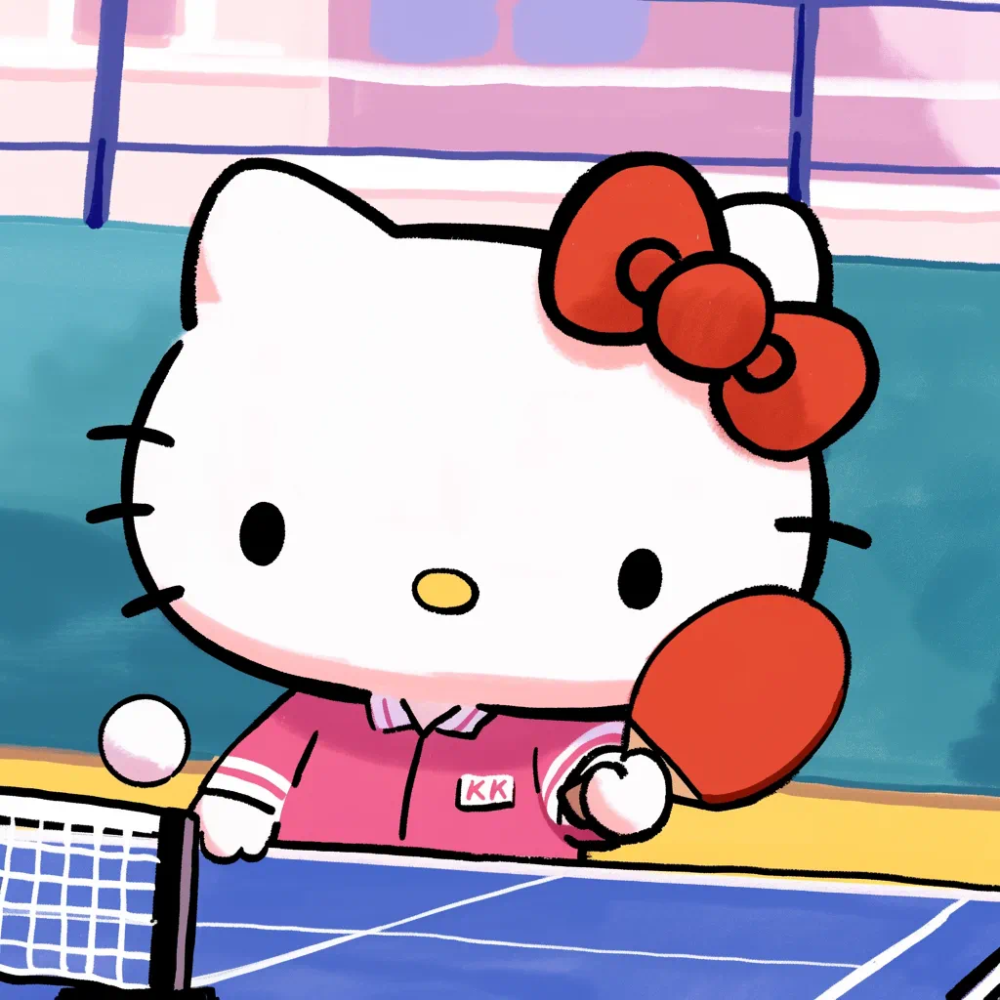 Hello Kitty 頭像 職業(yè) 工作 運動員 乒乓球選手 比賽