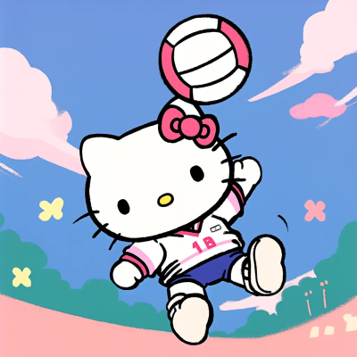 Hello Kitty 头像 职业 工作 运动员 排球运动员 比赛