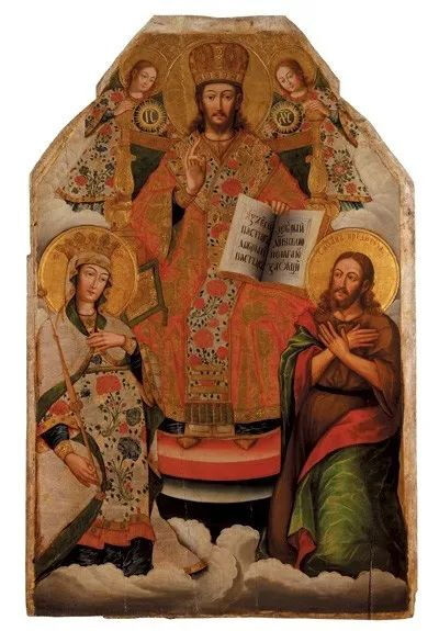 德西斯
Deesis
乌克兰图标
Ukrainian Icon
18世纪 XVIII century, 185×276 cm
