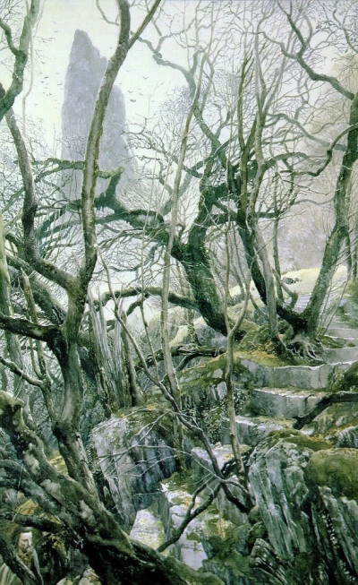 插画大师 艾伦·李（Alan Lee） 画中的《指环王》世界，这些都是手绘画！
