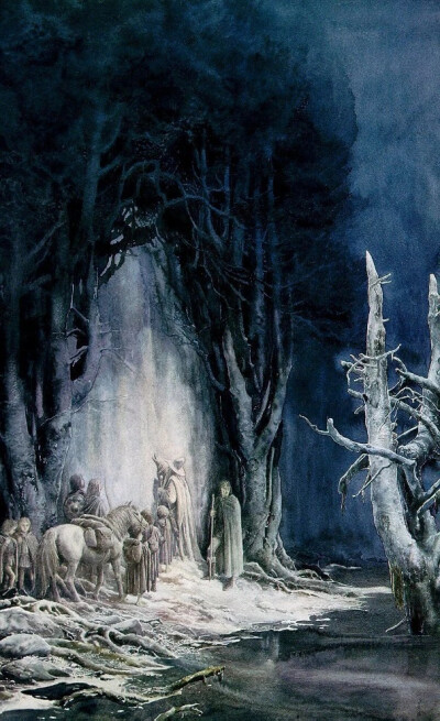 插画大师 艾伦·李（Alan Lee） 画中的《指环王》世界，这些都是手绘画！
