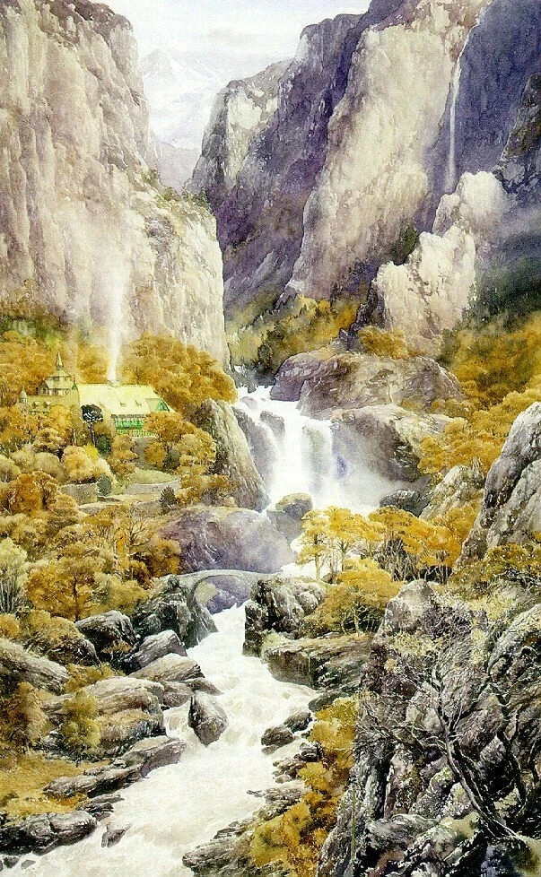 插画大师 艾伦·李（Alan Lee） 画中的《指环王》世界，这些都是手绘画！
