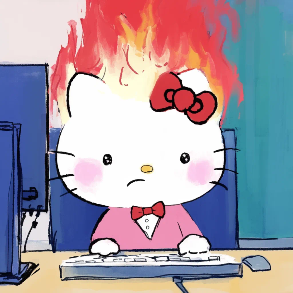 Hello Kitty 头像 职业 工作 文员 电脑 愤… - 高清图片，堆糖，美图壁纸兴趣社区