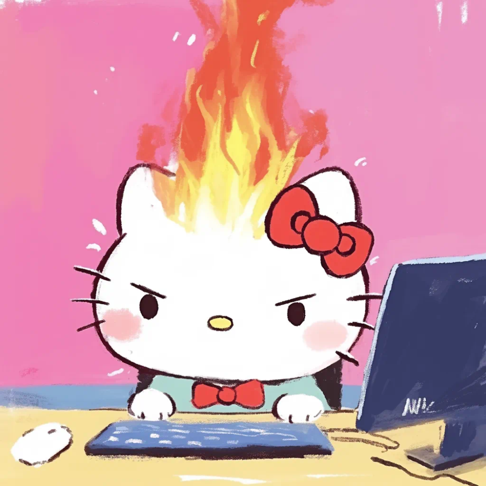 Hello Kitty 头像 职业 工作 文员 电脑 愤… - 高清图片，堆糖，美图壁纸兴趣社区