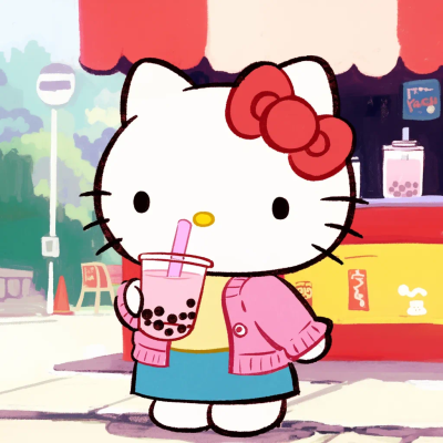 Hello Kitty 头像 逛街 休假 休闲 奶茶妹