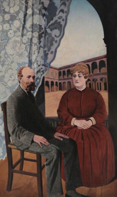 Portrait of Carlo Sacco e Carolina Cerutti
1927/1928，oil on canvas
