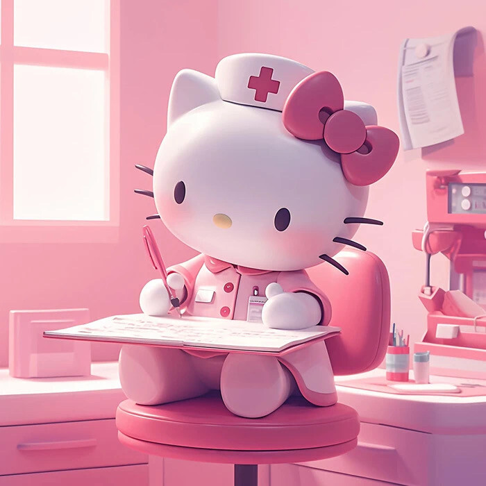 Hello Kitty 头像 职业 工作 电脑 医生 护士 医疗