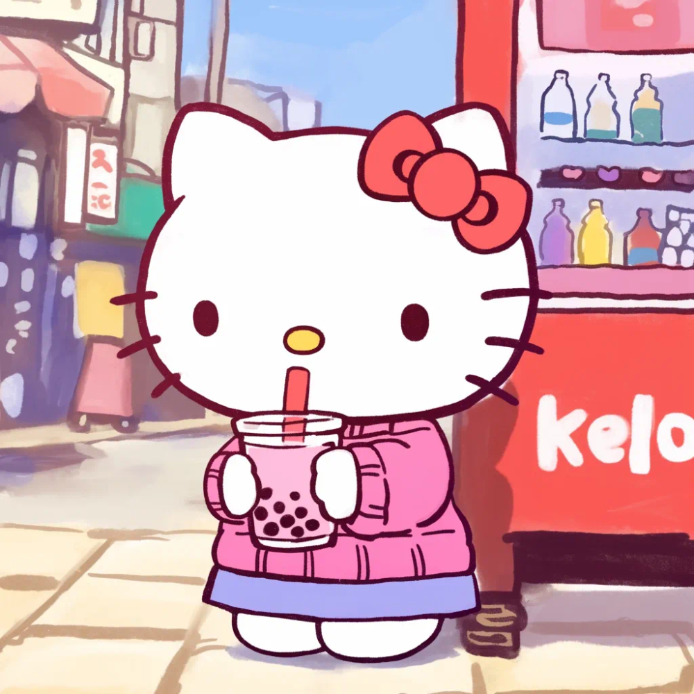 Hello Kitty 头像 逛街 休假 休闲 奶茶妹