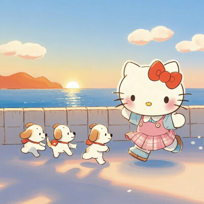 Hello Kitty头像 微信头像 QQ头像 毛毡 公仔 软绵绵 夏天 夏季 连衣裙 鲜花 海边 阳光 日落 小猫 小狗 猫咪 狗狗 猫猫 宠物 小伙伴 散步 夕阳