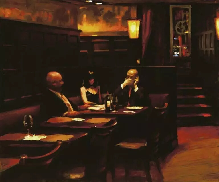 美国画家 Ben Aronson (1958-) 画中的城市光影
