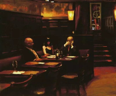 美国画家 Ben Aronson (1958-) 画中的城市光影
