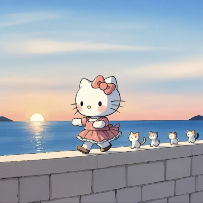 Hello Kitty头像 微信头像 QQ头像 毛毡 公仔 软绵绵 夏天 夏季 连衣裙 鲜花 海边 阳光 日落 小猫 小狗 猫咪 狗狗 猫猫 宠物 小伙伴 散步 夕阳