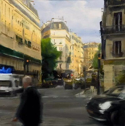 美国画家 Ben Aronson (1958-) 画中的城市光影
