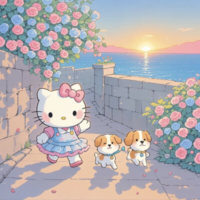 Hello Kitty头像 微信头像 QQ头像 毛毡 公仔 软绵绵 夏天 夏季 连衣裙 鲜花 海边 阳光 日落 小猫 小狗 猫咪 狗狗 猫猫 宠物 小伙伴 散步 夕阳