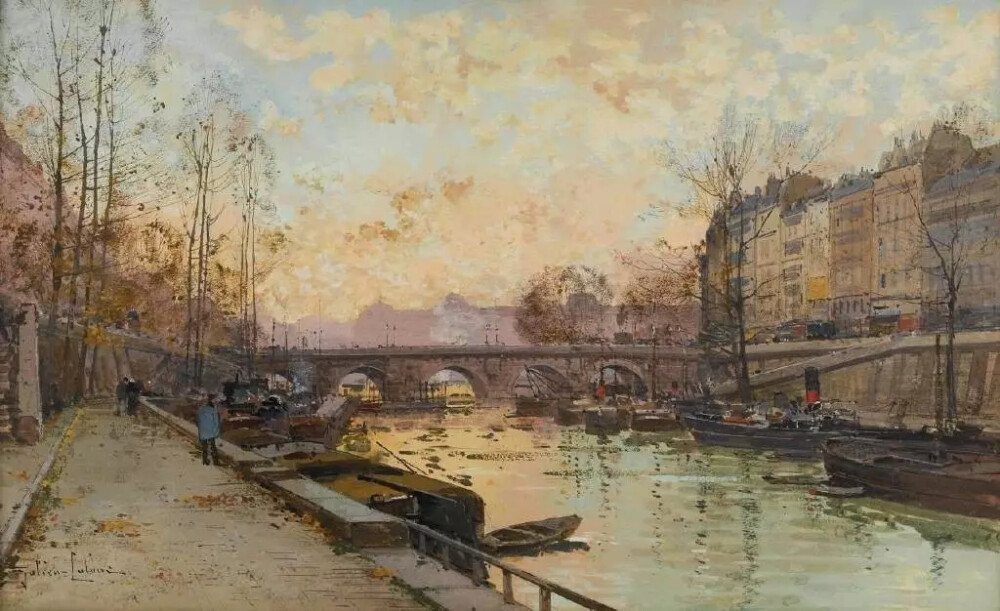 法国画家 Eugène Galien-Laloue （1854–1941）画中美丽的巴黎街景
