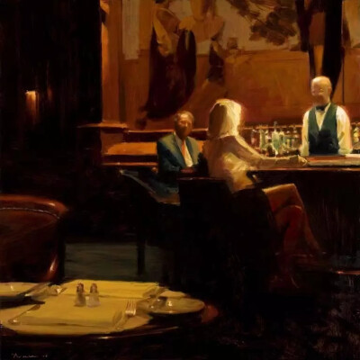 美国画家 Ben Aronson (1958-) 画中的城市光影
