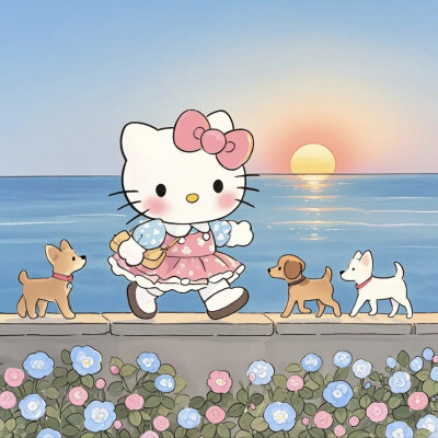 Hello Kitty头像 微信头像 QQ头像 毛毡 公仔 软绵绵 夏天 夏季 连衣裙 鲜花 海边 阳光 日落 小猫 小狗 猫咪 狗狗 猫猫 宠物 小伙伴 散步 夕阳