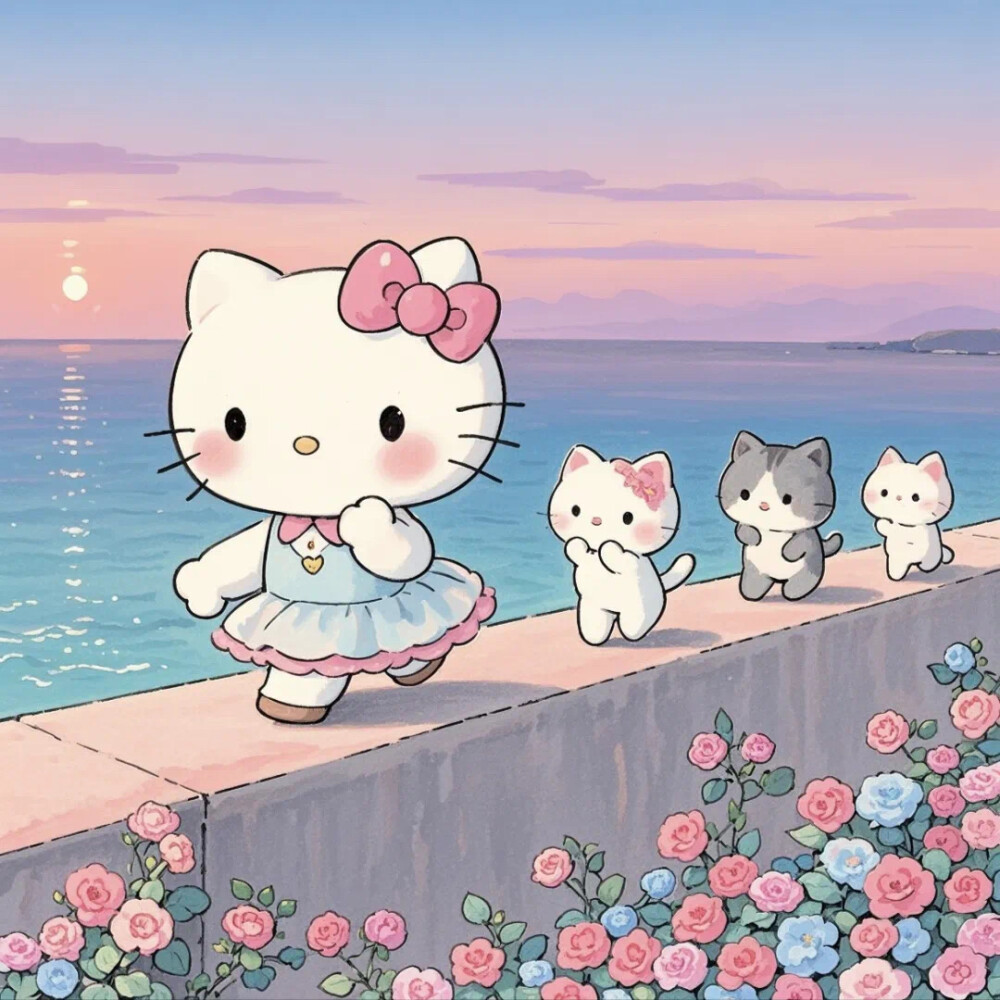 Hello Kitty头像 微信头像 QQ头像 毛毡 公仔 软绵绵 夏天 夏季 连衣裙 鲜花 海边 阳光 日落 小猫 小狗 猫咪 狗狗 猫猫 宠物 小伙伴 散步 夕阳