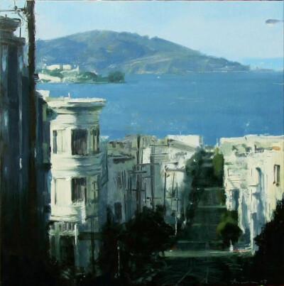 美国画家 Ben Aronson (1958-) 画中的城市光影
