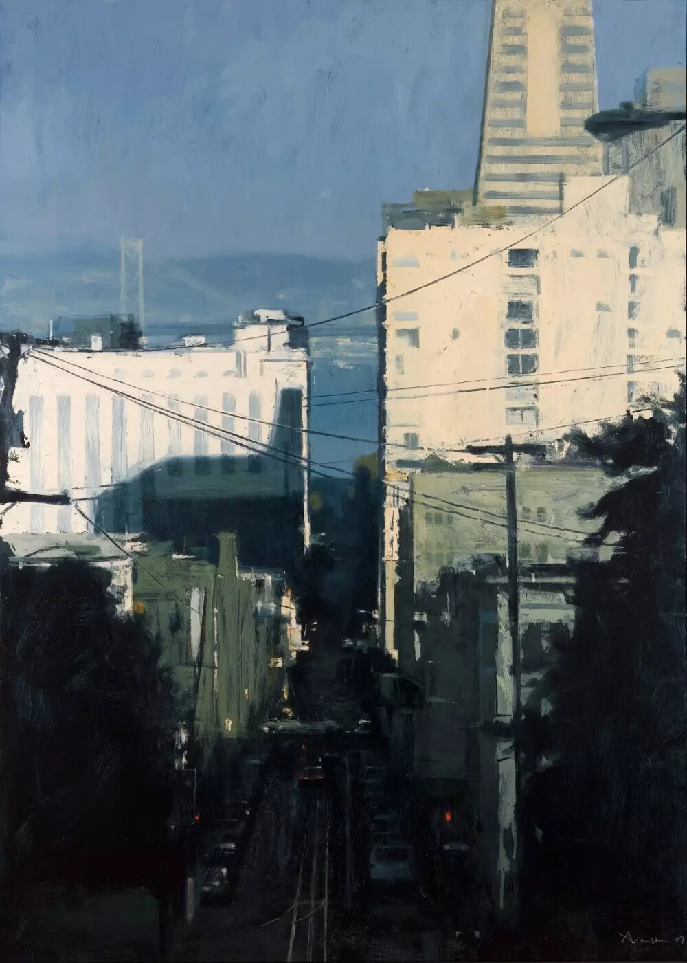 美国画家 Ben Aronson (1958-) 画中的城市光影
