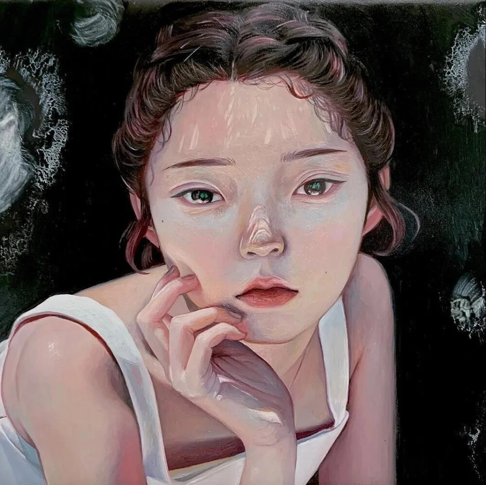 韩国艺术家 Joanne Nam 一组人物油画艺术 ​
