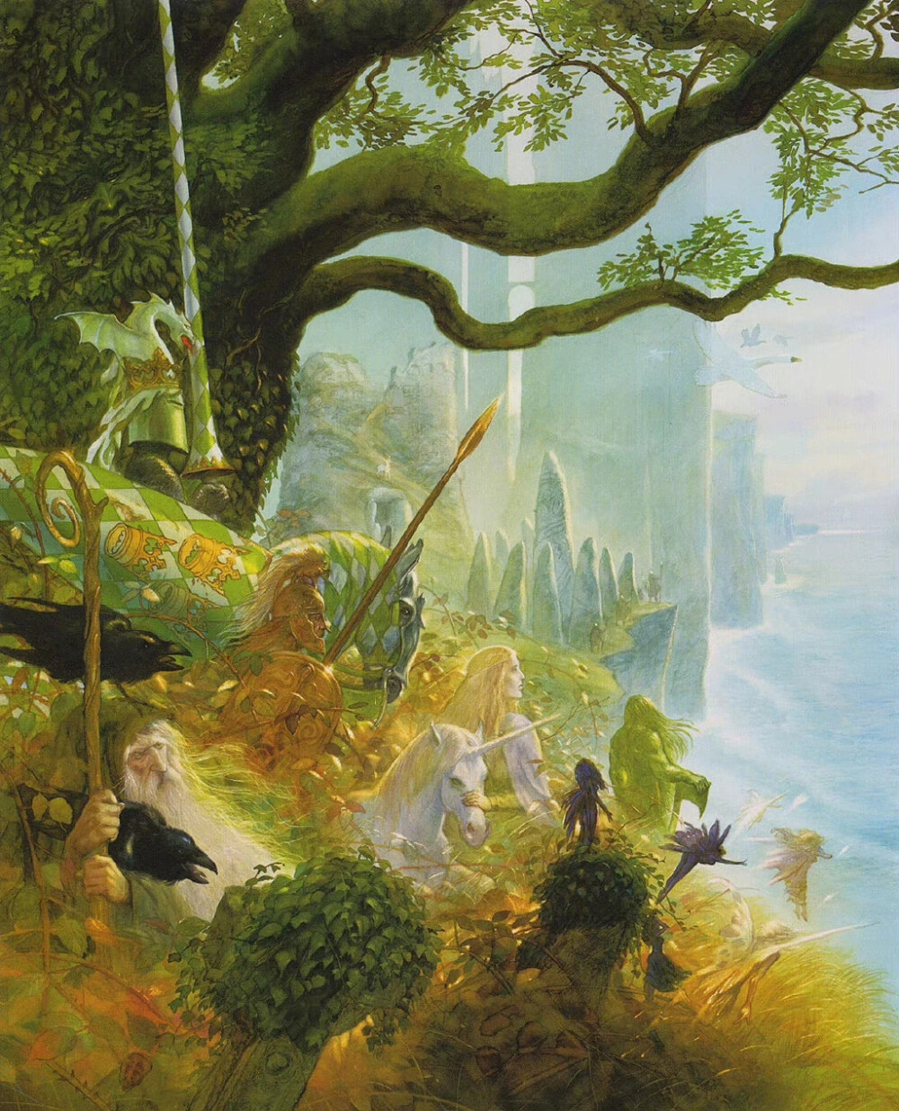 加拿大插画艺术家 John Howe(约翰·豪，1957年—  )是世界上最杰出的幻想艺术家之一。他作为概念设计师，和另外一位 J.R.R.托尔金 著作的插图画家 Alan Lee（阿兰.李） 为 彼得·杰克逊 的影片《魔戒》三部曲创作概念世界，备受人们的推崇和喜爱。欧洲的画展上，经常可以见到约翰的作品。他不仅是一位画家还是一位儿童读物作家。