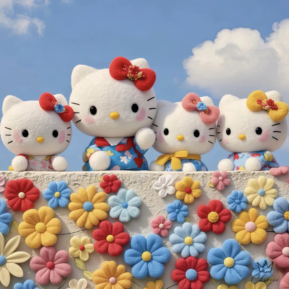 Hello Kitty头像 微信头像 QQ头像 毛毡 公仔 软绵绵 超级可爱 和她的好朋友们